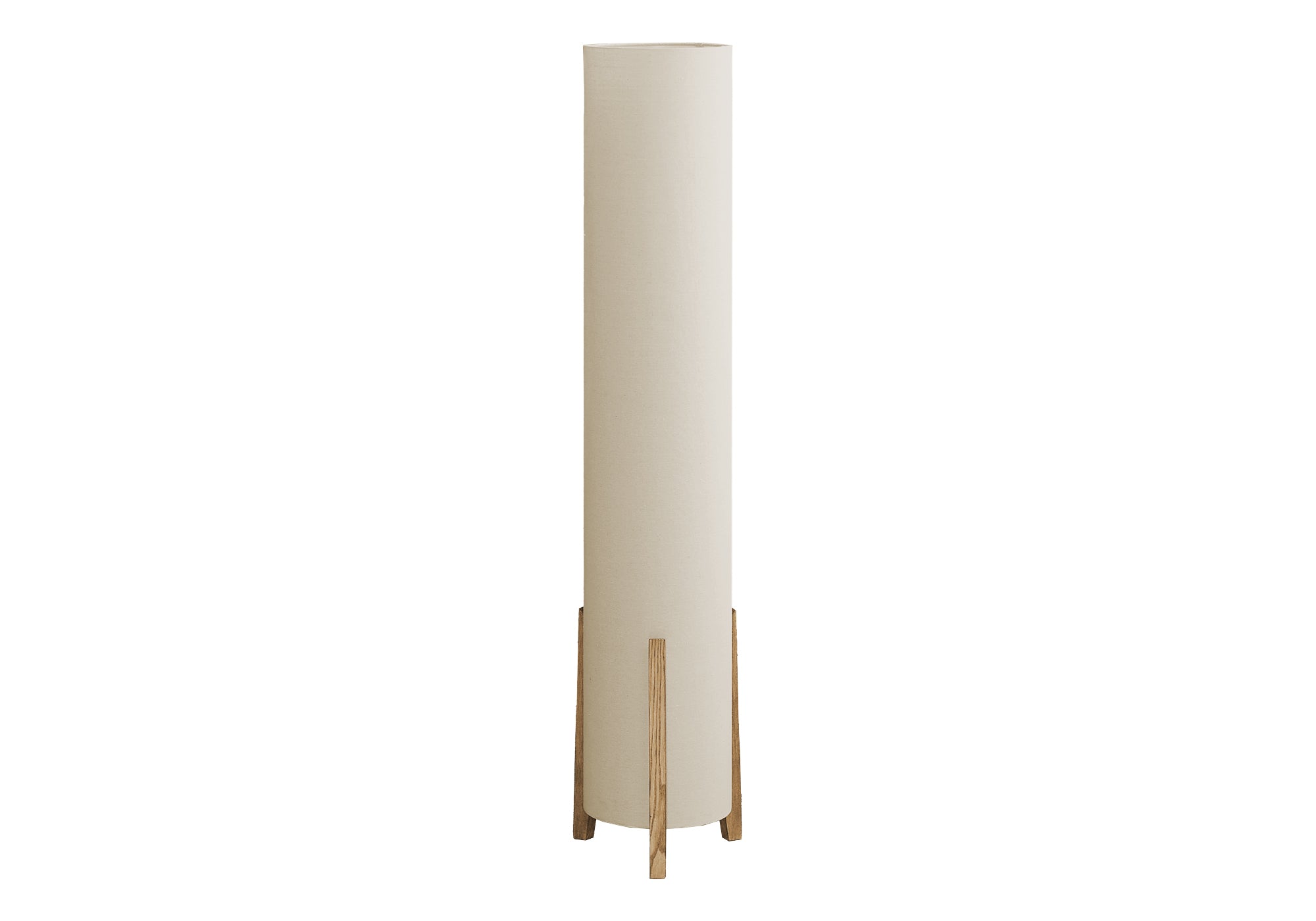 MN-429755    Lighting, 50"H, Floor Lamp, Brown Wood Look, Ivory / Cream Shade, Contemporary