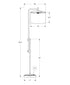 MN-B469761    Lighting, 63"H, Floor Lamp, Brass Metal, Ivory / Cream Shade, Contemporary
