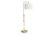 MN-B469761    Lighting, 63"H, Floor Lamp, Brass Metal, Ivory / Cream Shade, Contemporary