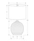 MN-519764    Lighting, 16"H, Table Lamp, Black Resin, Ivory / Cream Shade, Contemporary