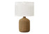 MN-569769    Lighting, 23"H, Table Lamp, Brown Rattan, Beige Shade, Modern