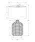 MN-569769    Lighting, 23"H, Table Lamp, Brown Rattan, Beige Shade, Modern