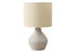 MN-D109770    Lighting, 16"H, Table Lamp, Beige Resin, Beige Shade, Contemporary