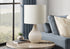 MN-619776    Lighting, 17"H, Table Lamp, Beige Ceramic, Ivory / Cream Shade, Contemporary, Modern