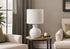 MN-D029777    Lighting, 16"H, Table Lamp, White Resin, Ivory / Cream Shade, Contemporary