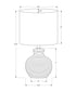 MN-D029777    Lighting, 16"H, Table Lamp, White Resin, Ivory / Cream Shade, Contemporary