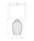 MN-D049785    Lighting, Table Lamp, 18"H, Grey Ceramic, Ivory / Cream Shade, Contemporary, Modern