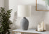 MN-D049785    Lighting, Table Lamp, 18"H, Grey Ceramic, Ivory / Cream Shade, Contemporary, Modern