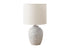 MN-709787    Lighting, 17"H, Table Lamp, Ivory Ceramic, Ivory / Cream Shade, Contemporary, Modern