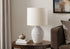 MN-709787    Lighting, 17"H, Table Lamp, Ivory Ceramic, Ivory / Cream Shade, Contemporary, Modern