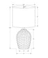 MN-D059788    Lighting, 17"H, Table Lamp, Grey Ceramic, Ivory / Cream Shade, Contemporary, Modern