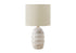 MN-729789    Lighting, 17"H, Table Lamp, Ivory Ceramic, Beige Shade, Contemporary, Modern