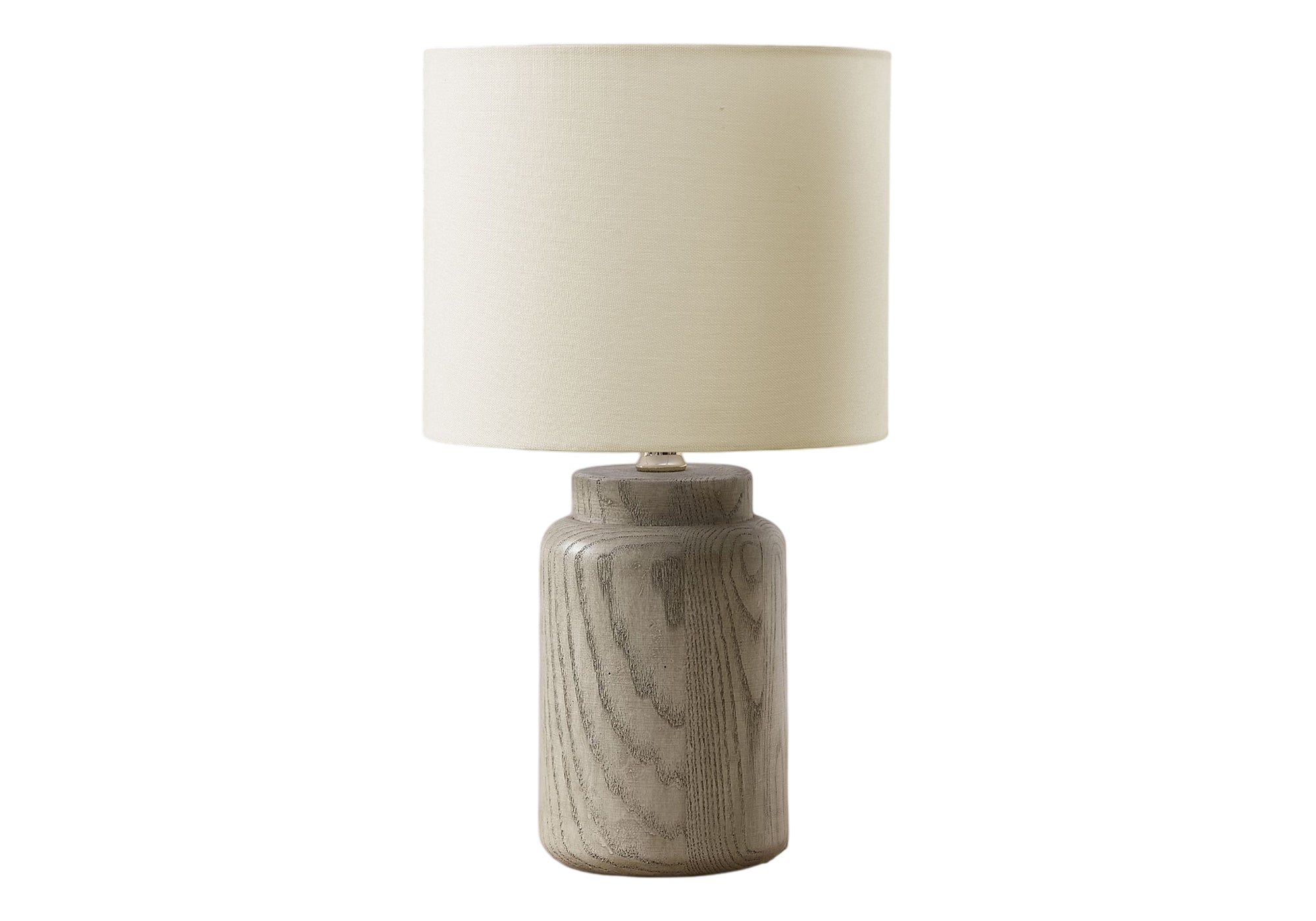 MN-779795    Lighting, 17"H, Table Lamp, Taupe Resin, Ivory / Cream Shade