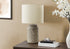 MN-779795    Lighting, 17"H, Table Lamp, Taupe Resin, Ivory / Cream Shade