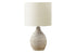 MN-119848    Lighting, 17"H, Table Lamp, Ivory Resin, Ivory / Cream Shade, Contemporary, Modern