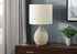 MN-119848    Lighting, 17"H, Table Lamp, Ivory Resin, Ivory / Cream Shade, Contemporary, Modern