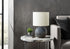 MN-129850    Lighting, Table Lamp, 16"H, Grey Concrete, Ivory / Cream Shade