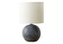 MN-129850    Lighting, Table Lamp, 16"H, Grey Concrete, Ivory / Cream Shade