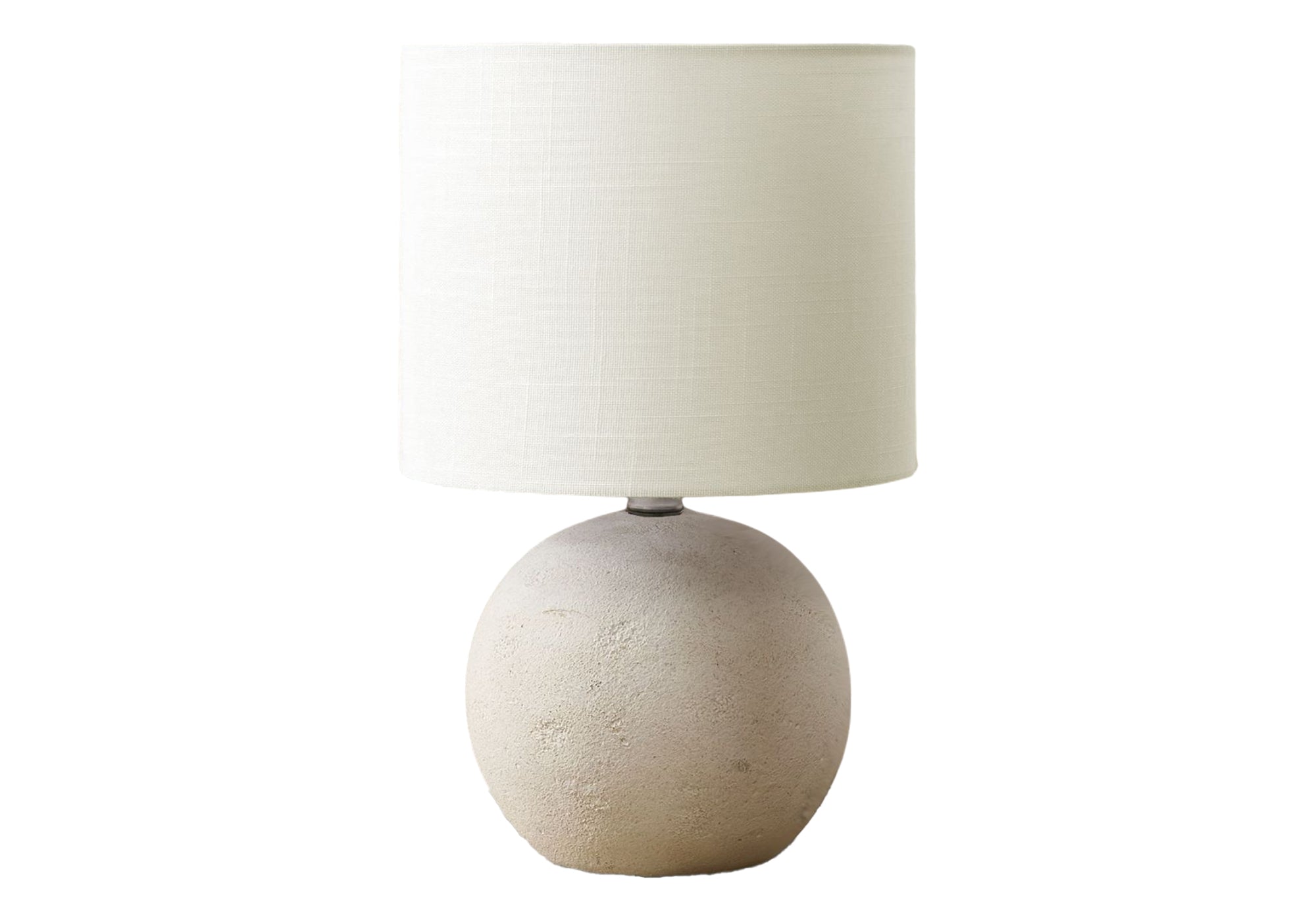 MN-139851    Lighting, Table Lamp, 16"H, Ivory Concrete, Ivory / Cream Shade, Contemporary, Modern