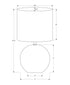 MN-139851    Lighting, Table Lamp, 16"H, Ivory Concrete, Ivory / Cream Shade, Contemporary, Modern