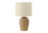 MN-159854    Lighting, 17"H, Table Lamp, Natural Rattan, Beige Shade, Transitional