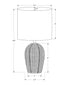 MN-159854    Lighting, 17"H, Table Lamp, Natural Rattan, Beige Shade, Transitional