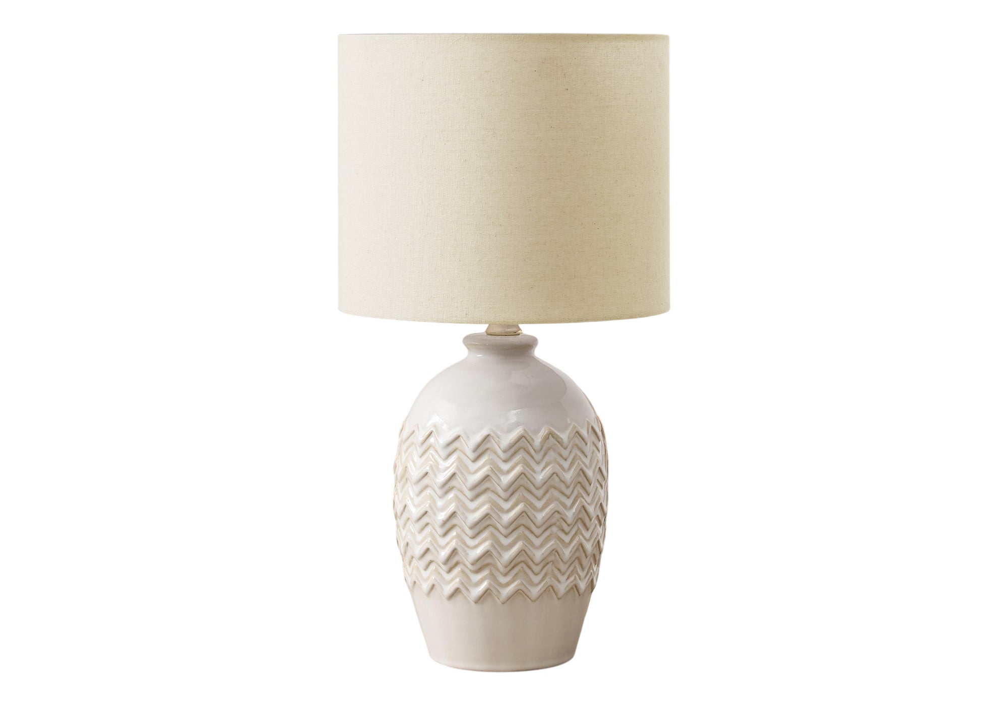 MN-179859    Lighting, Table Lamp, 19"H, Ivory Ceramic, Ivory / Cream Shade, Transitional