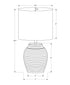MN-189863    Lighting, 17"H, Table Lamp, Black Resin, Ivory / Cream Shade