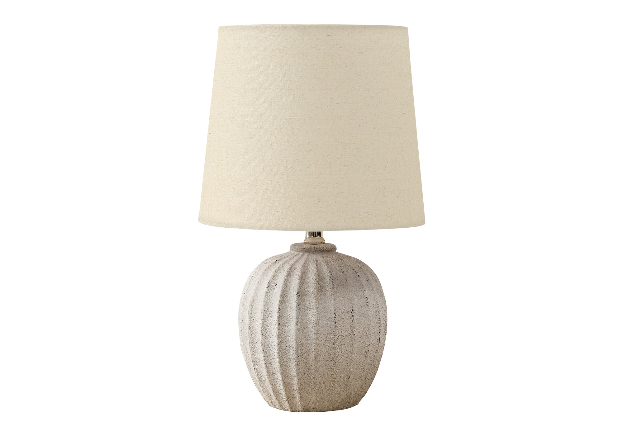 MN-219867    Lighting, 19"H, Table Lamp, Beige Resin, Beige Shade, Transitional