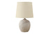 MN-219867    Lighting, 19"H, Table Lamp, Beige Resin, Beige Shade, Transitional