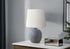 MN-239869    Lighting, 19"H, Table Lamp, Grey Resin, Ivory / Cream Shade, Transitional