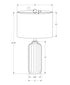MN-249870    Lighting, 23"H, Table Lamp, Blue Ceramic, Ivory / Cream Shade, Contemporary, Modern