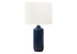MN-249870    Lighting, 23"H, Table Lamp, Blue Ceramic, Ivory / Cream Shade, Contemporary, Modern