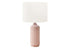 MN-259871    Lighting, 23"H, Table Lamp, Pink Ceramic, Ivory / Cream Shade, Contemporary, Modern