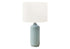 MN-269872    Lighting, 23"H, Table Lamp, Ivory / Cream Shade, Green Ceramic, Contemporary, Modern
