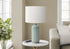 MN-269872    Lighting, 23"H, Table Lamp, Ivory / Cream Shade, Green Ceramic, Contemporary, Modern