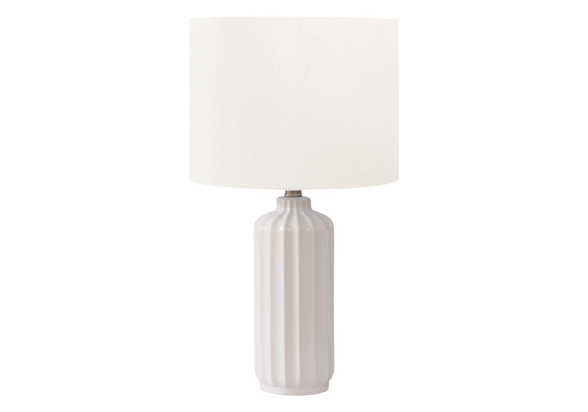MN-279873    Lighting, 23"H, Table Lamp, Cream Ceramic, Ivory / Cream Shade, Contemporary, Modern