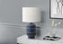 MN-289876    Lighting, 22"H, Table Lamp, Blue Ceramic, Ivory / Cream Shade, Contemporary, Modern