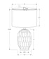 MN-289876    Lighting, 22"H, Table Lamp, Blue Ceramic, Ivory / Cream Shade, Contemporary, Modern