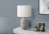MN-309878    Lighting, 22"H, Table Lamp, Grey Ceramic, Ivory / Cream Shade, Contemporary, Modern