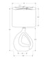 MN-G319880    Lighting, 23"H, Table Lamp, Ivory Resin, Ivory / Cream Shade, Contemporary