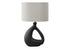 MN-G319881    Lighting, 23"H, Table Lamp, Black Resin, Grey Shade, Contemporary, Modern