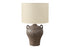 MN-339883    Lighting, 22"H, Table Lamp, Brown Ceramic, Beige Shade, Transitional