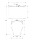MN-349884    Lighting, 22"H, Table Lamp, Beige Ceramic, Beige Shade, Transitional