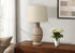 MN-359886    Lighting, 25"H, Table Lamp, Beige Resin, Beige Shade, Contemporary, Modern