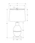 MN-359886    Lighting, 25"H, Table Lamp, Beige Resin, Beige Shade, Contemporary, Modern