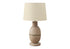 MN-359886    Lighting, 25"H, Table Lamp, Beige Resin, Beige Shade, Contemporary, Modern