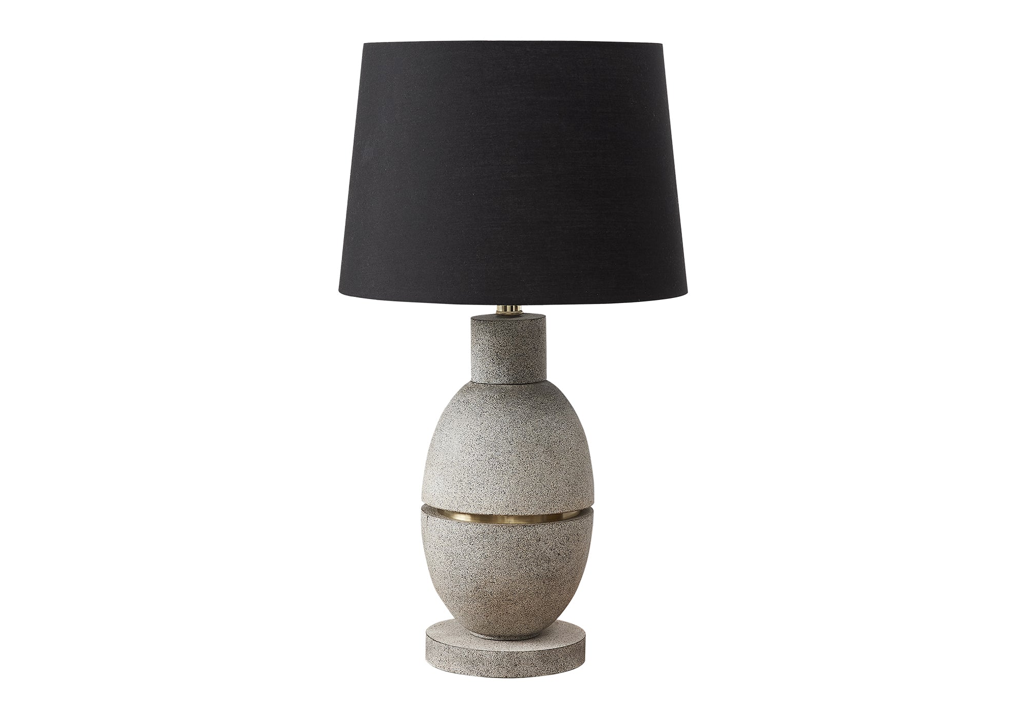 MN-369887    Lighting, 25"H, Table Lamp, Grey Resin, Black Shade, Contemporary, Modern
