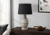 MN-369887    Lighting, 25"H, Table Lamp, Grey Resin, Black Shade, Contemporary, Modern