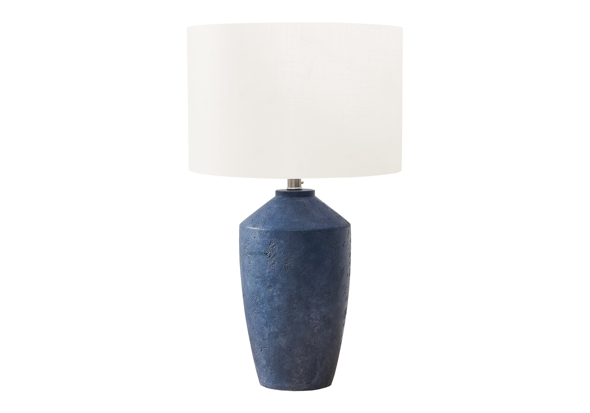 MN-379889    Lighting, 25"H, Table Lamp, Blue Concrete, Ivory / Cream Shade, Contemporary, Modern